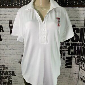 Under Armour  White Logo  Short Sleeve Polo  Shirt